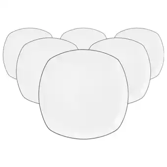 Netto Marken-Discount Seltmann Weiden Speiseteller eckig Lido Black Line ø 26 cm 6er Set Angebot