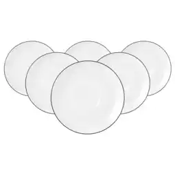 Netto Marken-Discount Seltmann Weiden Untertassen Lido Black Line ø 14,5 cm 6er Set Angebot