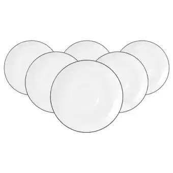 Netto Marken-Discount Seltmann Weiden Untertassen Lido Black Line ø 14,5 cm 6er Set Angebot