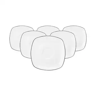 Netto Marken-Discount Seltmann Weiden Untertassen eckig Lido Black Line 14,5 x 14,5 cm 6er Set Angebot