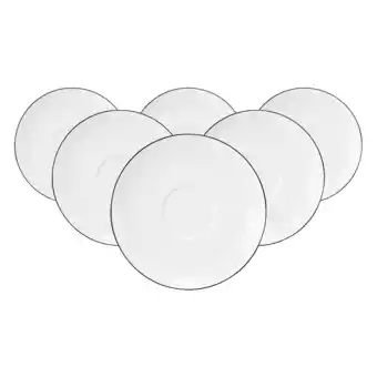 Netto Marken-Discount Seltmann Weiden Milchkaffeeuntertassen Lido Black Line ø 16 cm 6er Set Angebot