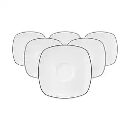 Netto Marken-Discount Seltmann Weiden Teeuntertassen eckig Lido Black Line 13 x 13 cm 6er Set Angebot