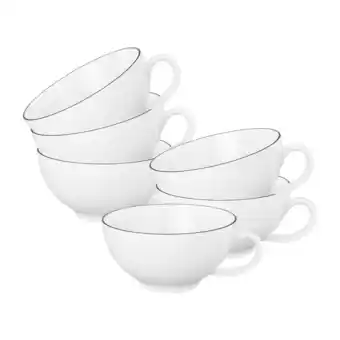 Netto Marken-Discount Seltmann Weiden Teetassen Lido Black Line 200 ml 6er Set Angebot