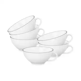 Netto Marken-Discount Seltmann Weiden Teetassen Lido Black Line 140 ml 6er Set Angebot