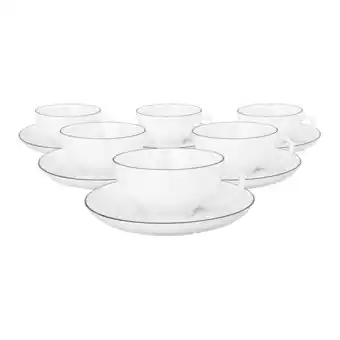 Netto Marken-Discount Seltmann Weiden Teetassen mit Untertassen Lido Black Line 200 ml 6er Set Angebot