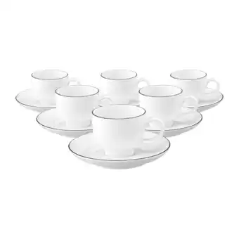 Netto Marken-Discount Seltmann Weiden Espressotassen mit Untertassen Lido Black Line 90 ml 6er Set Angebot