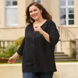 NKD Damen-Langarmshirt mit Knopfleiste, große Größen Angebot