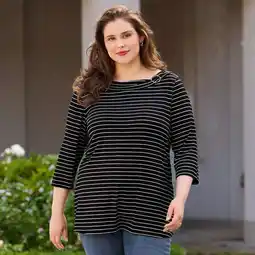 NKD Damen-Langarmshirt mit Bootausschnitt, große Größen Angebot