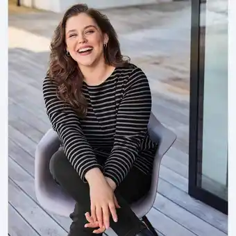 NKD Damen-Pullover mit U-Boot-Ausschnitt, große Größen Angebot