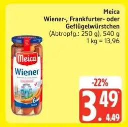 Edeka Meica Wiener-, Frankfurter- oder Geflügelwürstchen Angebot