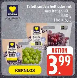 Edeka Tafeltrauben hell oder rot Angebot