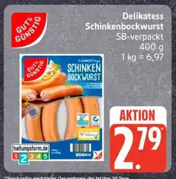 Edeka Delikatess Schinkenbockwurst Angebot