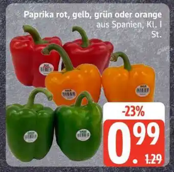 Edeka Paprika rot, gelb, grün oder orange Angebot