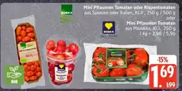 Edeka Mini Pflaumen Tomaten oder Rispentomaten Angebot