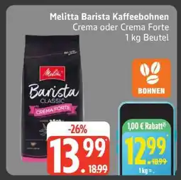 Edeka Melitta Barista Kaffeebohnen Angebot