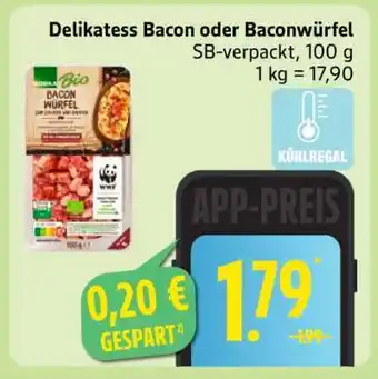 Edeka Delikatess Bacon oder Baconwürfel Angebot