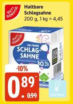 Edeka Haltbare Schlagsahne Angebot