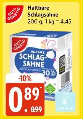 Edeka Haltbare Schlagsahne Angebot