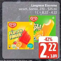 Edeka Langnese Eiscreme Angebot