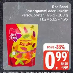 Edeka Red Band Fruchtgummi oder Lakritz Angebot