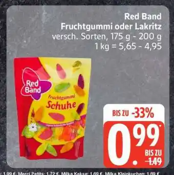 Edeka Red Band Fruchtgummi oder Lakritz Angebot
