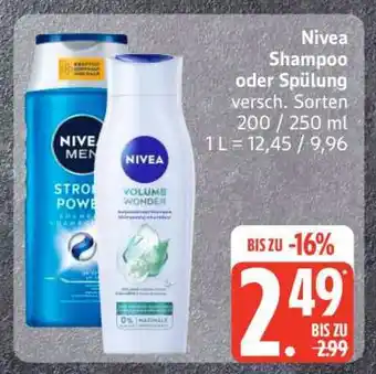 Edeka NIVEA Shampoo oder Spülung Angebot