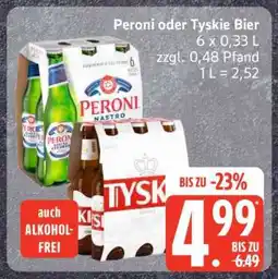 Edeka Peroni oder Tyskie Bier Angebot