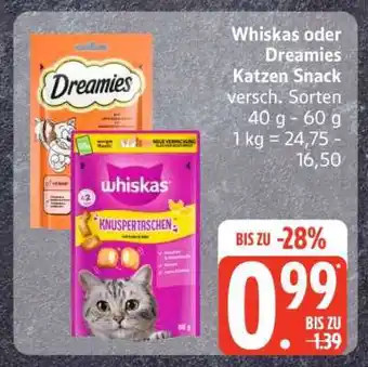 Edeka Whiskas oder Dreamies Katzen Snack Angebot