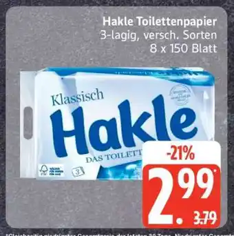 Edeka Hakle Toilettenpapier Angebot