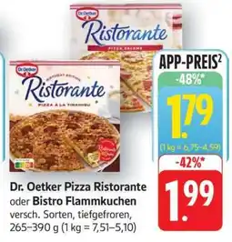 Edeka Dr. Oetker Pizza Ristorante oder Bistro Flammkuchen Angebot