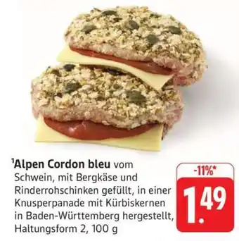Edeka Alpen Cordon Bleu Angebot