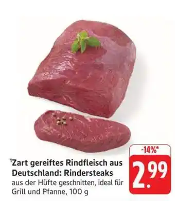 Edeka Zart gereiftes Rindfleisch aus Deutschland: Rindersteaks Angebot