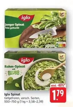 Edeka Iglo Spinat Angebot
