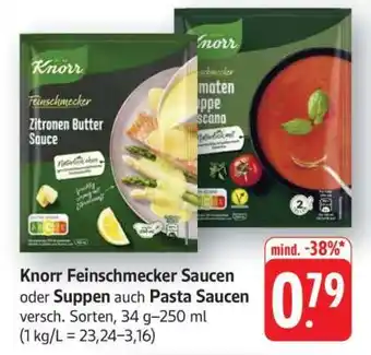 Edeka Knorr Feinschmecker Saucen oder Suppen auch Pasta Saucen Angebot