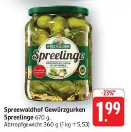 Edeka Spreewaldhof Gewürzgurken Spreelinge Angebot