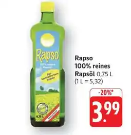 Edeka Rapso 100 % reines Rapsöl Angebot