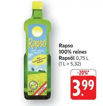 Edeka Rapso 100 % reines Rapsöl Angebot