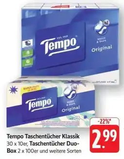 Edeka Tempo Taschentücher Klassik Angebot