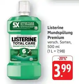Edeka Listerine Mundspülung Premium Angebot