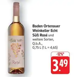 Edeka Baden Ortenauer Weinkeller Echt Süß Rosé Angebot