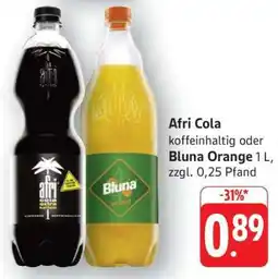 Edeka afri cola oder Bluna Orange Angebot