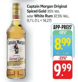 Edeka Captain Morgan Original Spiced Gold or White Rum Angebot