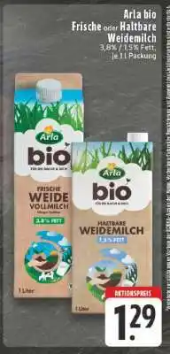 Edeka Arla Bio Frische oder Haltbare Weidemilch Angebot