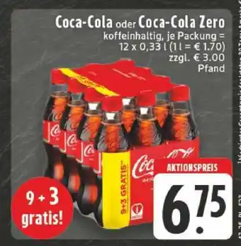 Edeka Coca-Cola oder Coca-Cola Zero Angebot