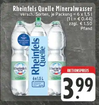 Edeka Rheinfels Quelle Mineralwasser Angebot