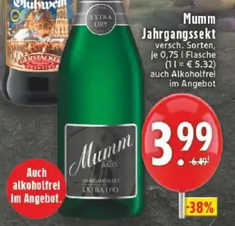 Edeka Mumm Jahrgangssekt Angebot
