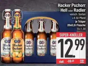 Edeka Hacker Pschorr Hell oder Radler Angebot