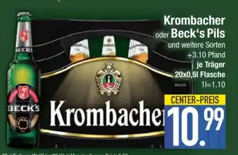 Edeka Krombacher oder Beck's Pils Angebot