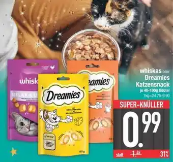 Edeka Whiskas oder Dreamies Katzensnack Angebot