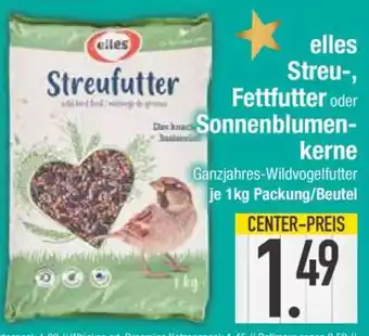 Edeka elles Streu-, Fettfutter oder Sonnenblumenkerne Angebot